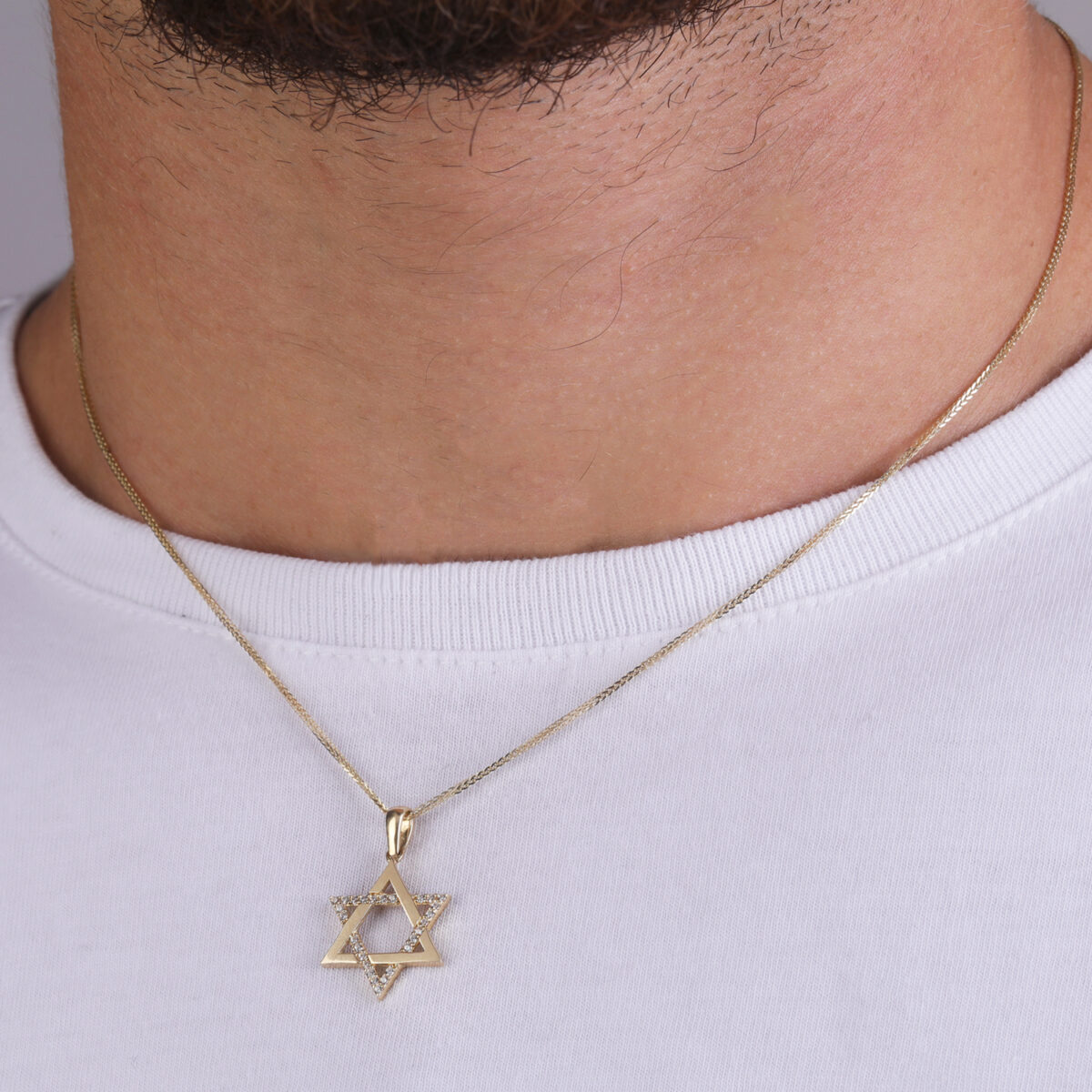 שרשרת זהב לגבר - מגן דוד