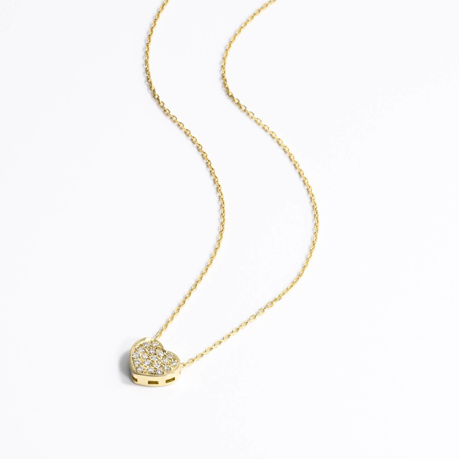 שרשרת יהלומים לב