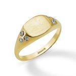 טבעת יהלומים - שריל - זהב צהוב