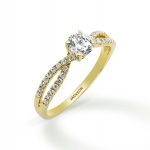 טבעת אירוסין - ולרי - זהב צהוב