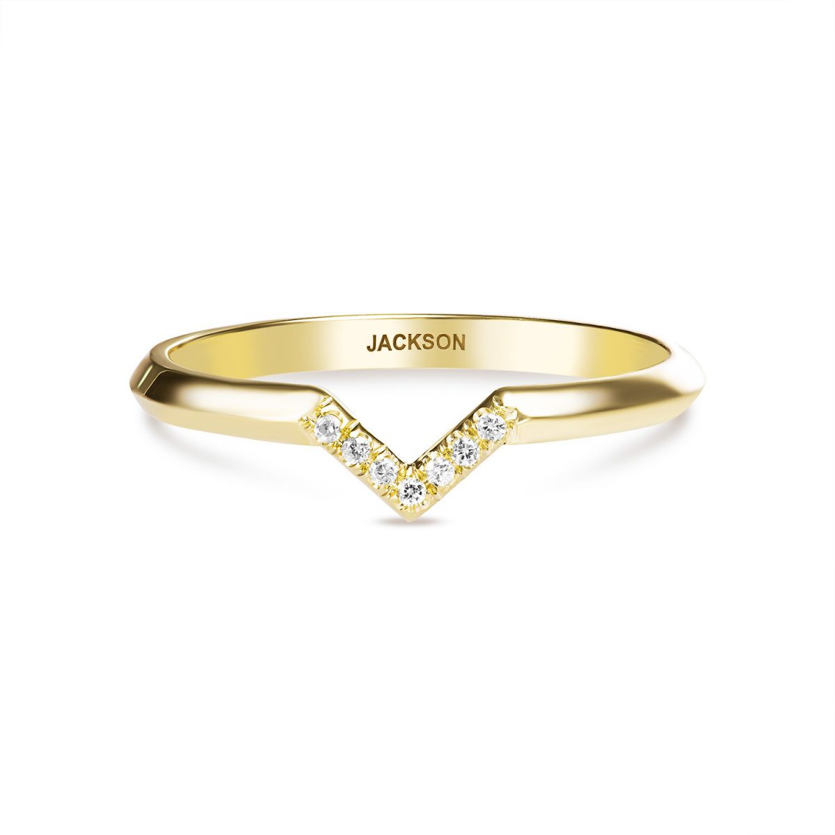 טבעת יהלומים גדות - זהב צהוב