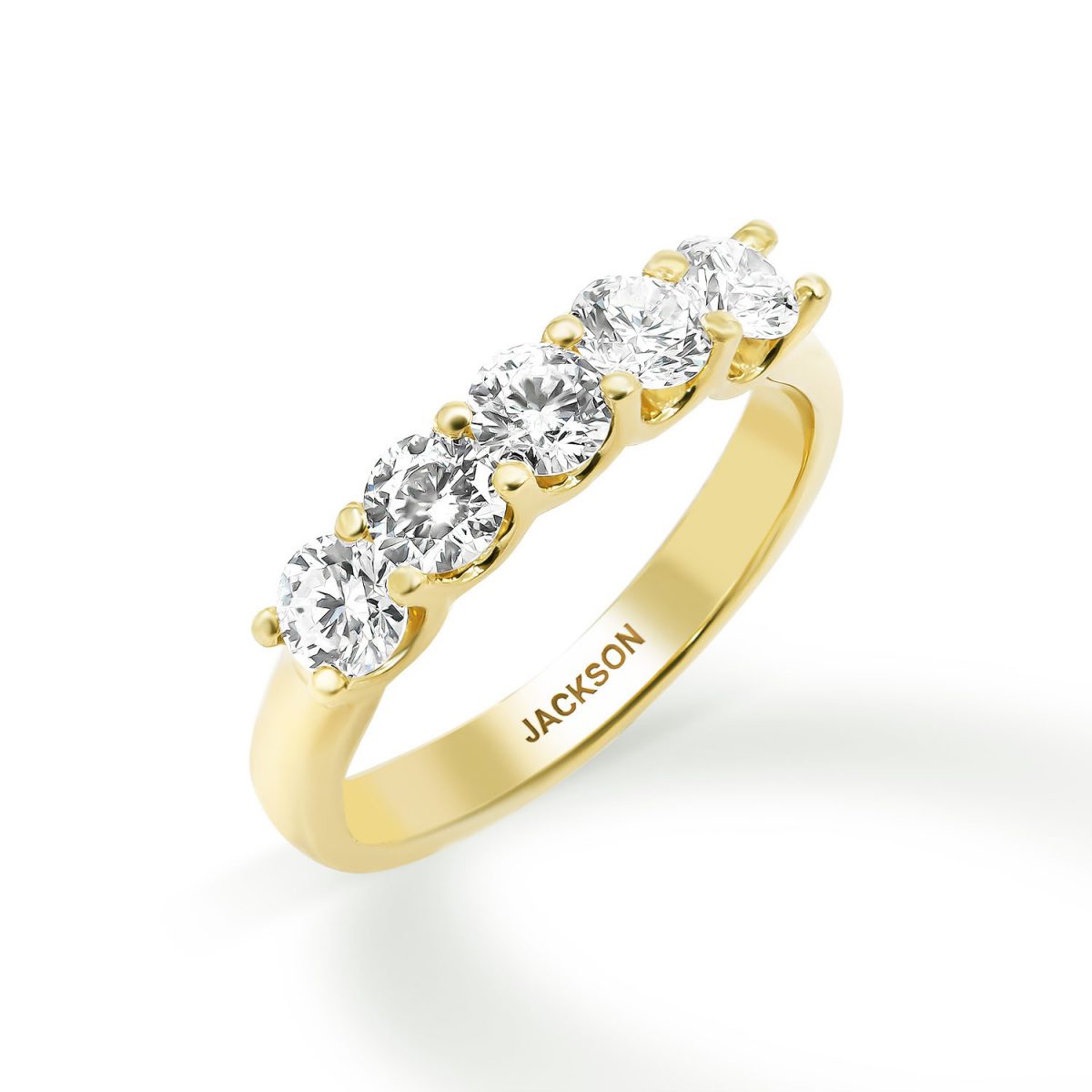 טבעת יהלומים - מיה - זהב צהוב