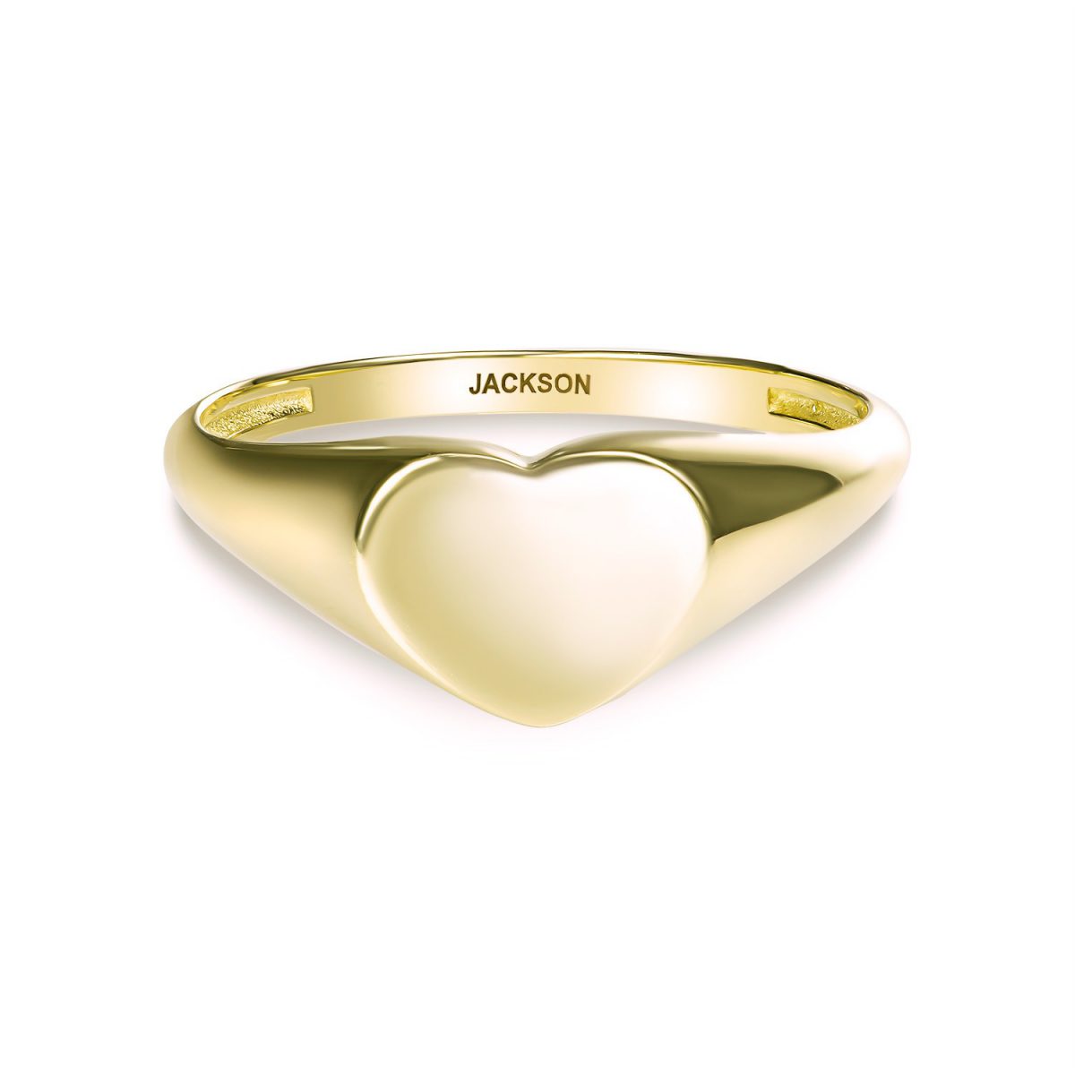 טבעת זהב לב מושלם - זהב צהוב