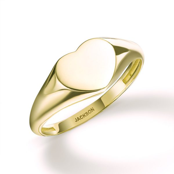טבעת זהב - לב מושלם - זהב צהוב