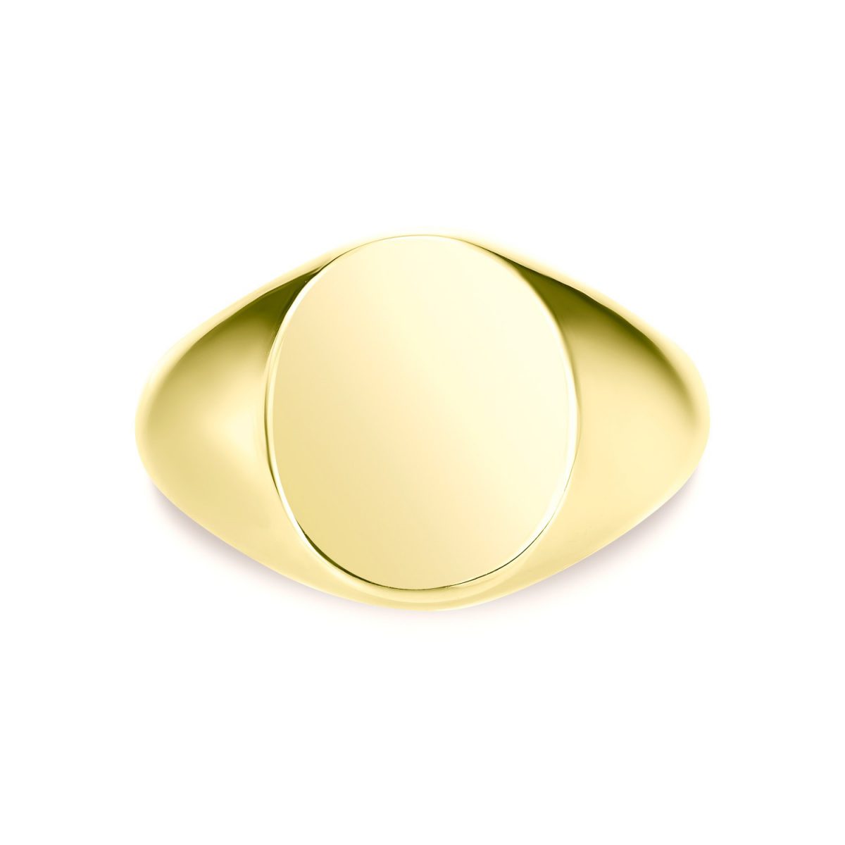 טבעת חותם סהר - זהב צהוב