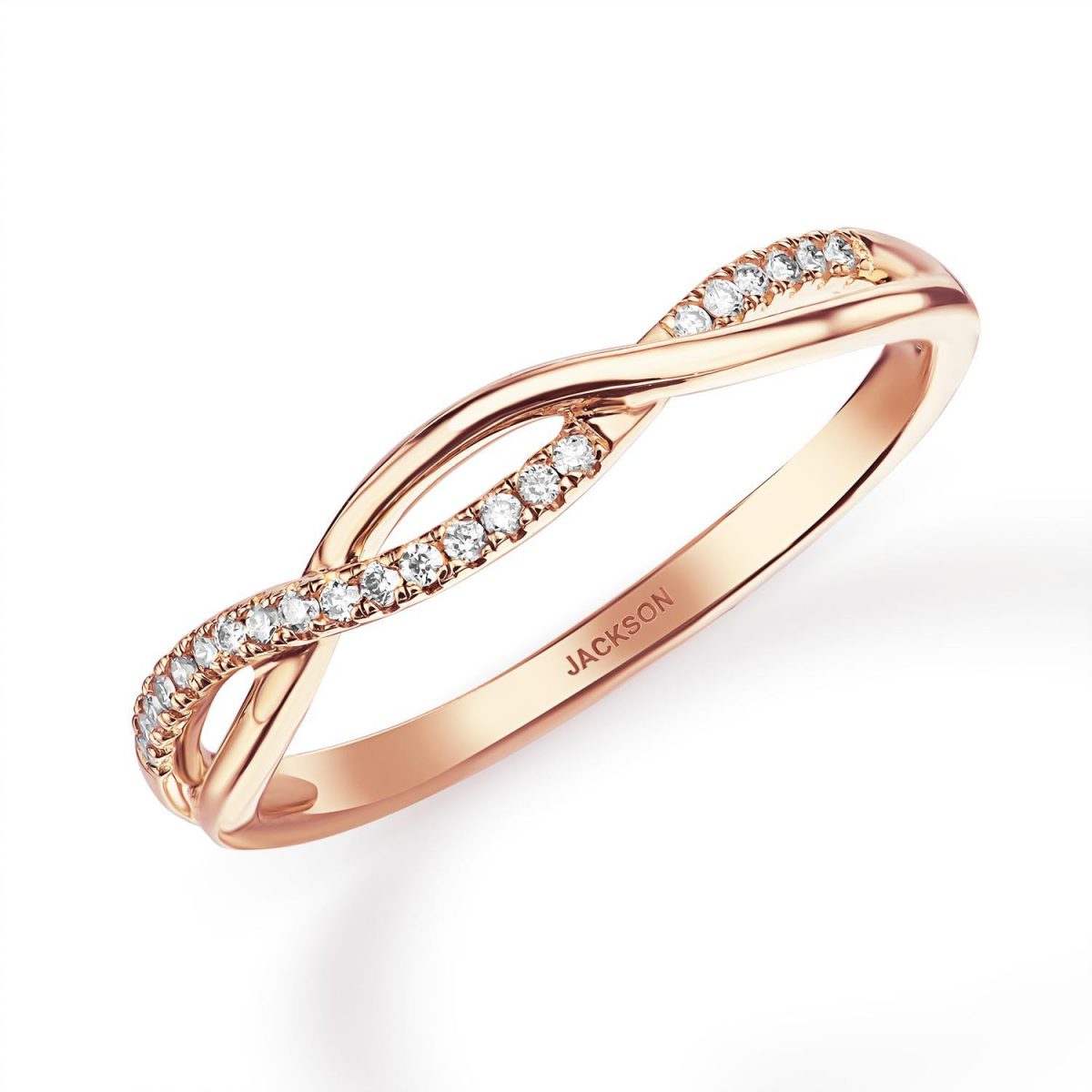 טבעת יהלומים - קארין - זהב אדום