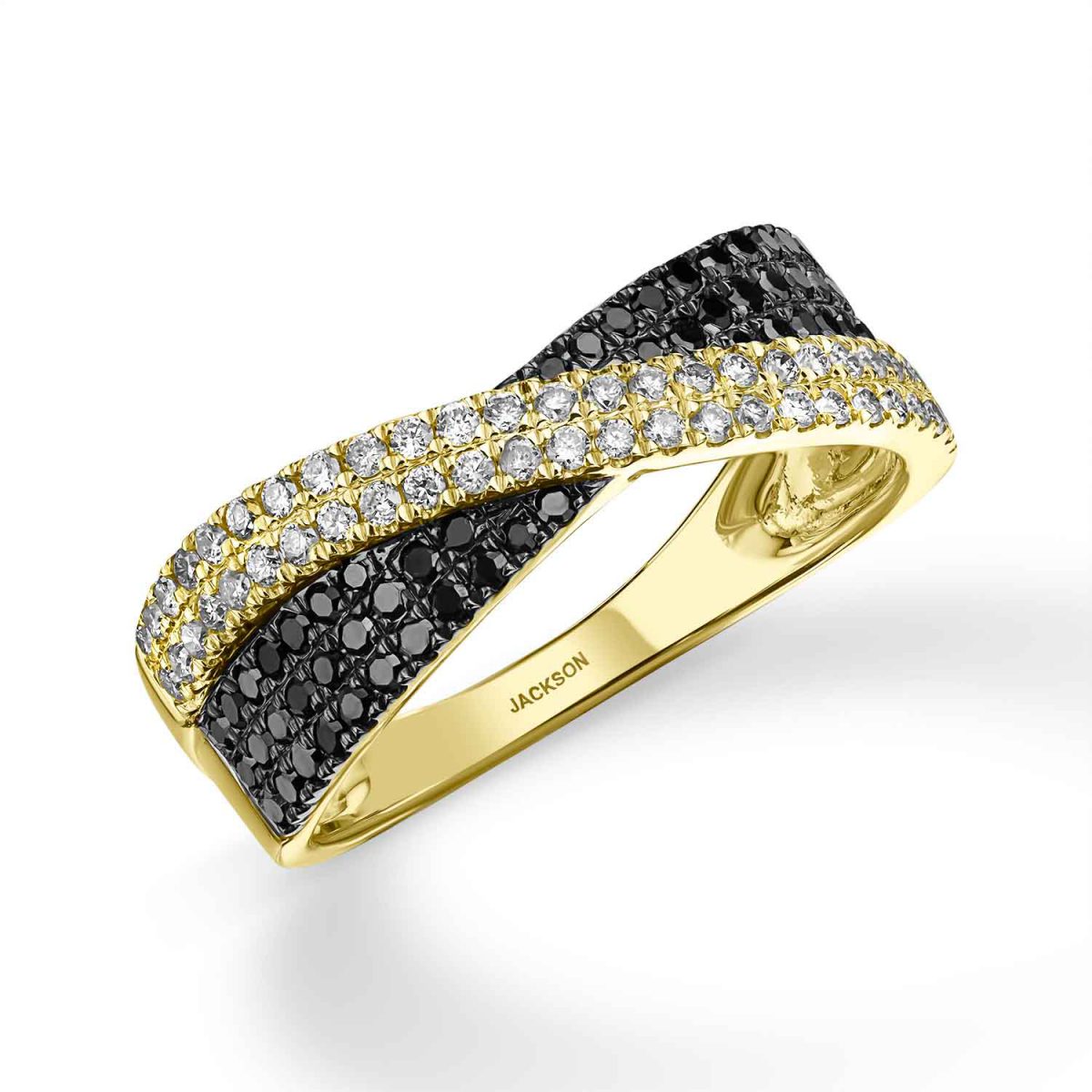 טבעת יהלומים - קלאודיה - זהב צהוב