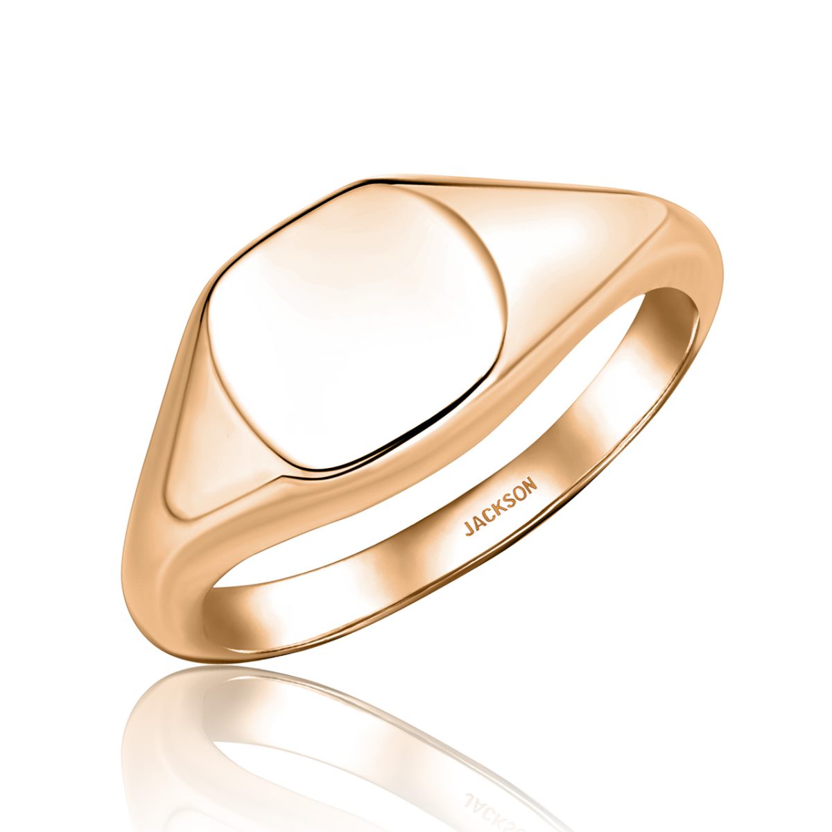טבעת זהב חותם - און - זהב אדום