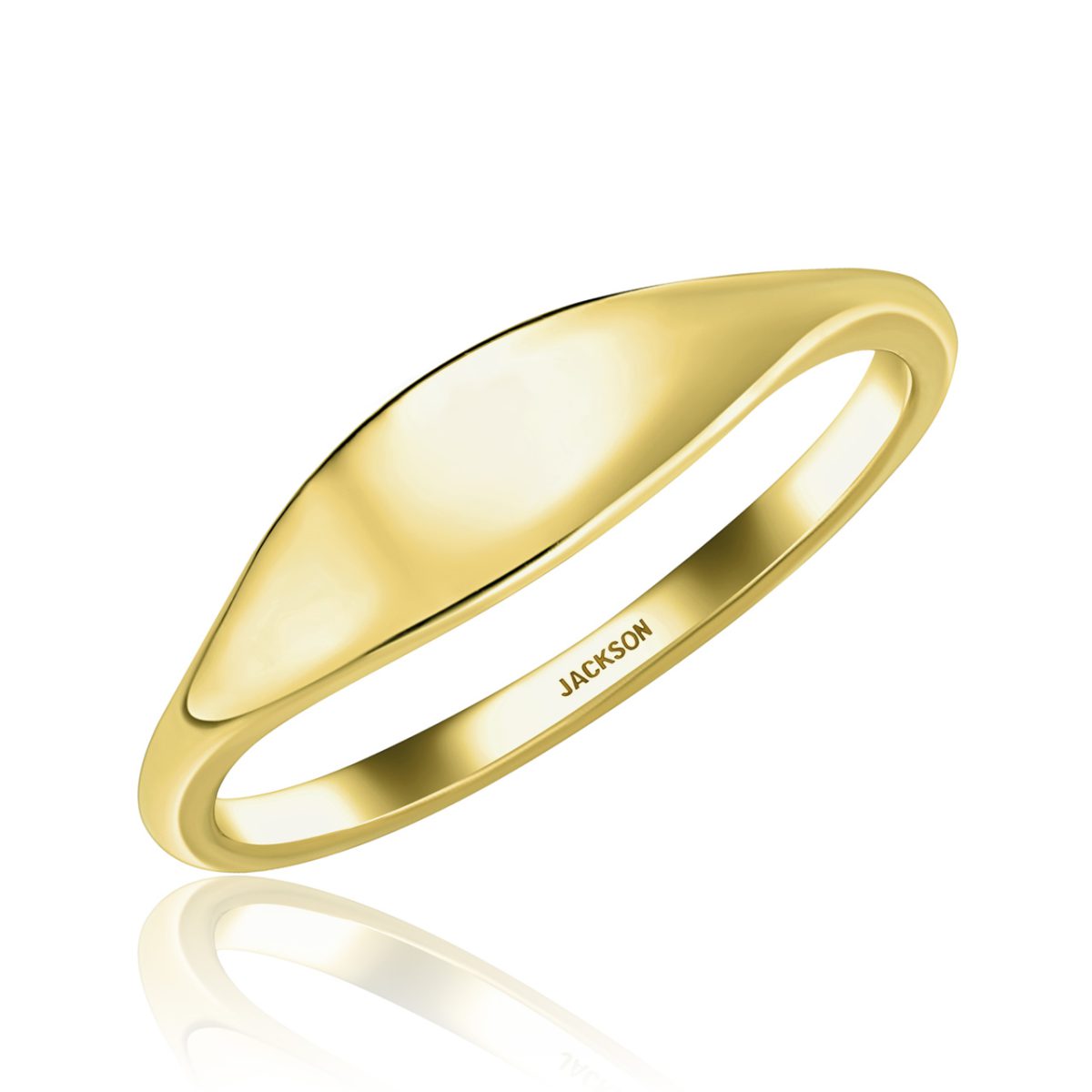 טבעת זהב חותם - ניב - זהב צהוב