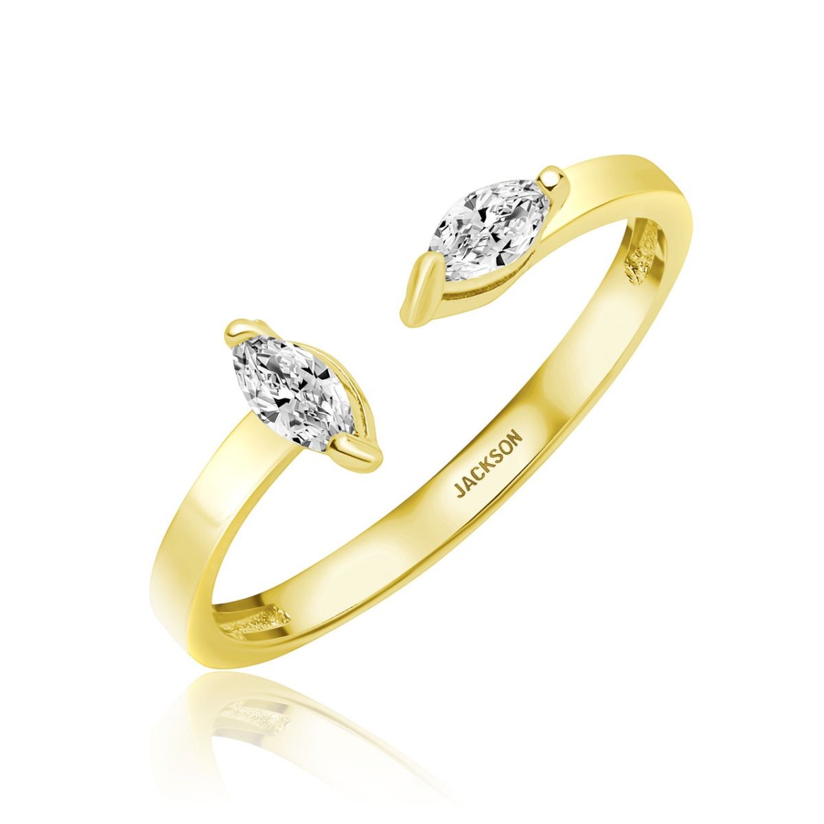 טבעת זהב - אשלי - זהב צהוב