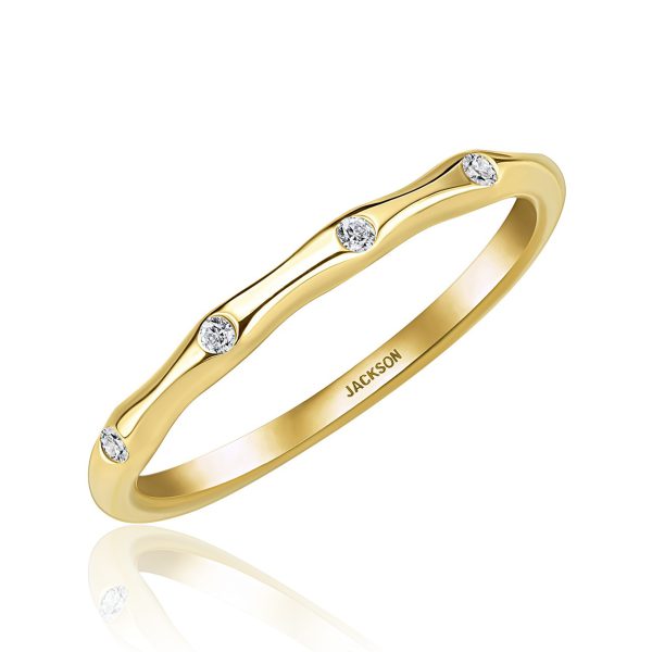 טבעת יהלומים - אלה - זהב צהוב