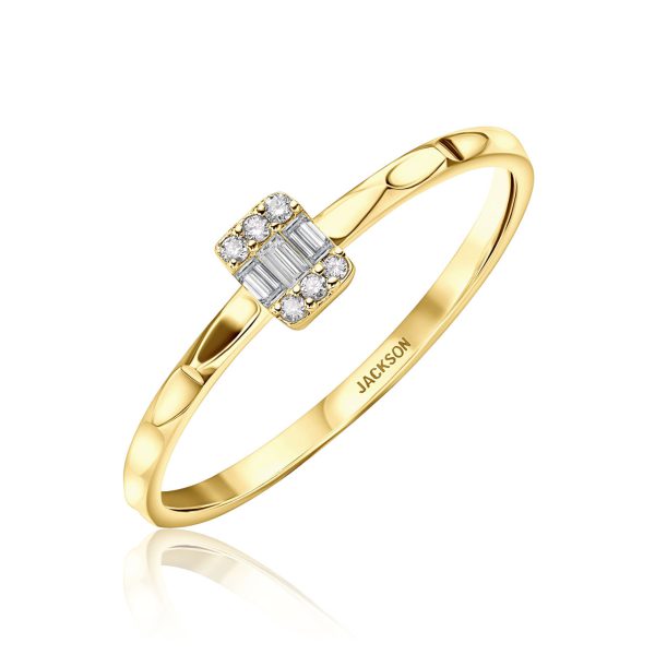 טבעת יהלומים - אלן - זהב צהוב