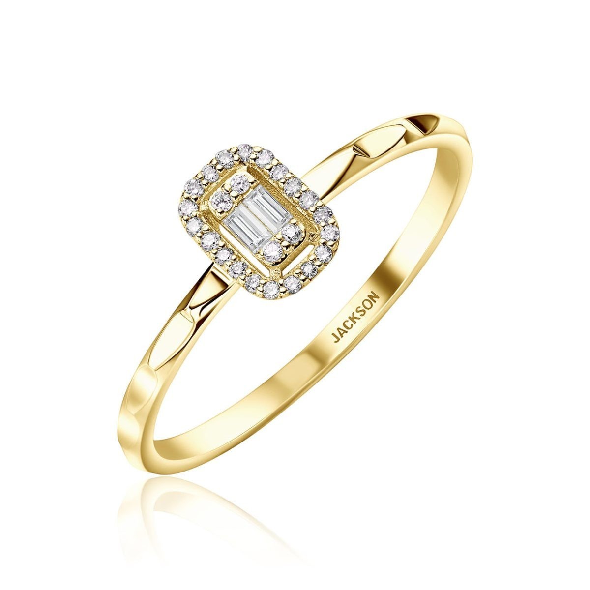 טבעת יהלומים - לוסיה - זהב צהוב