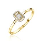 טבעת יהלומים - לוסיה - זהב צהוב