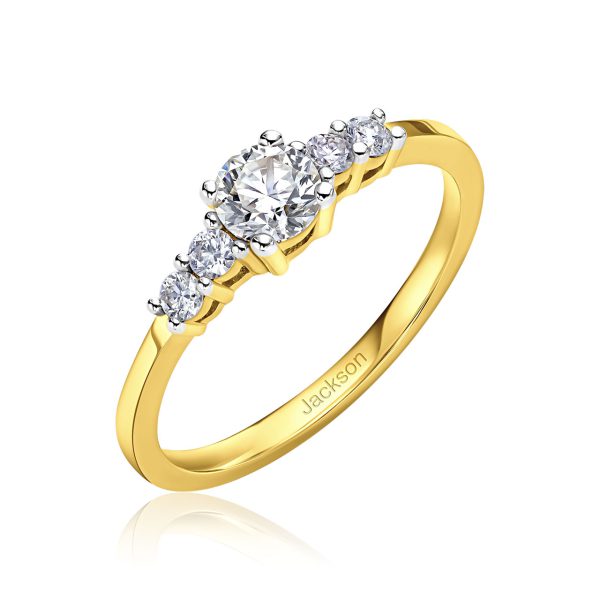 טבעת אירוסין - בל - זהב צהוב