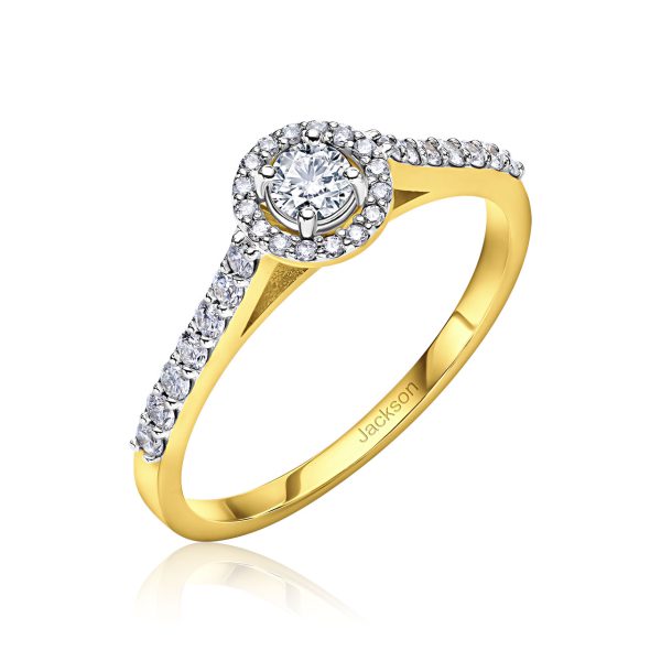 טבעת אירוסין - פנטזי - זהב צהוב