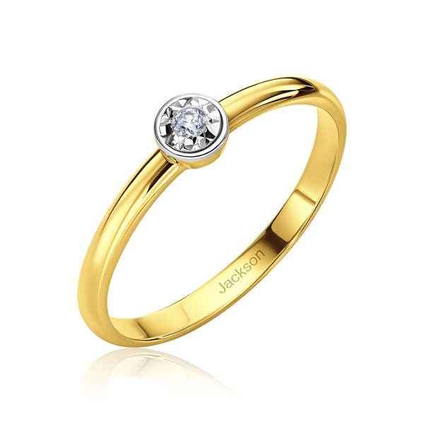 טבעת יהלום - נסטיה - זהב צהוב