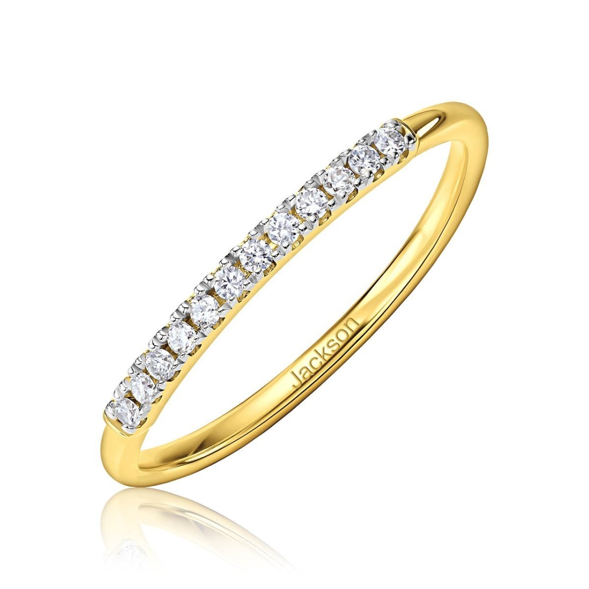 טבעת יהלומים - אמה - זהב צהוב