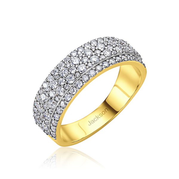 טבעת יהלומים - דונה - זהב צהוב