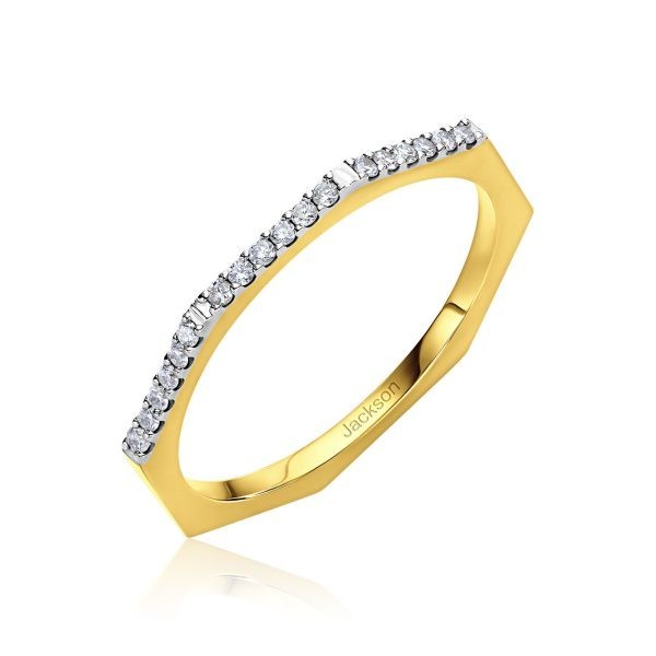 טבעת יהלומים - יוניק - זהב צהוב