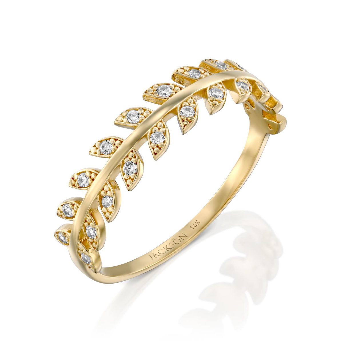 טבעת יהלומים - הרה - זהב צהוב