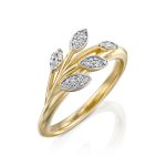 טבעת יהלומים - ויק - זהב צהוב