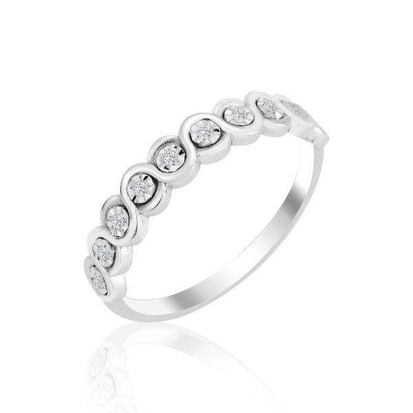 טבעת יהלומים - אינפיניטי - זהב לבן