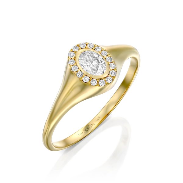 טבעת יהלומים - לוני - זהב צהוב