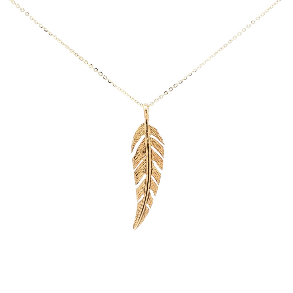 שרשרת זהב נוצה - קלי