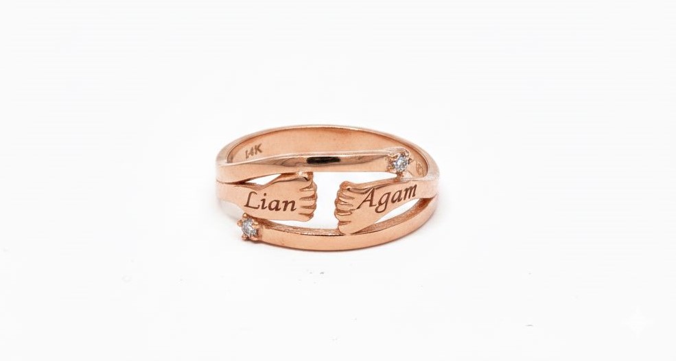 טבעת זהב - חריטה כפות רגליים – תמונה 6